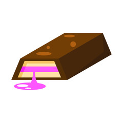 Abstract Flat Food Sweet Chocolate Delicious Meal Background Vector Design Style Cooking, Breakfast