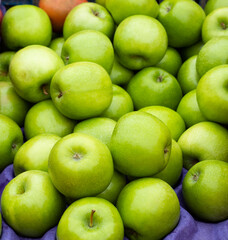 green apples at farmers' market