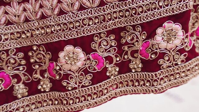 Indian wedding background, Indian Bride Wearing traditional Dress, Bridal lehenga design, Traditional Indian fabric