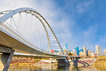 Obraz premium Iconic Walterdale Bridge in Edmonton, the Capital City of Alberta, Canada