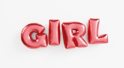 IT'S A GIRL inflatable helium balloons  Baby arrival announcement