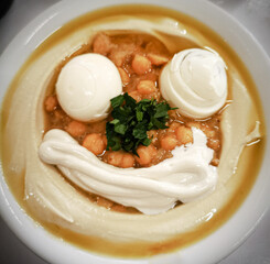 Hummus platewith a smiley