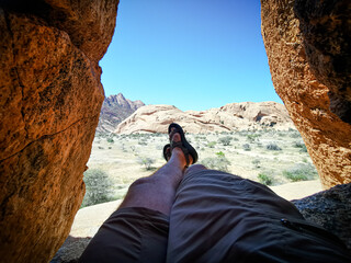 amazing mpintains and flowers in namibia