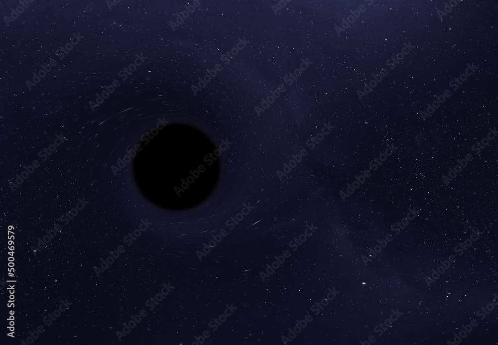 Sticker a black hole in outer space, abstract science fantasy deep stars of universe, elements of this image