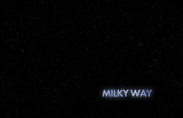 simple abstract milky way galaxy title text, stars in outer space. elements of this image furnished...