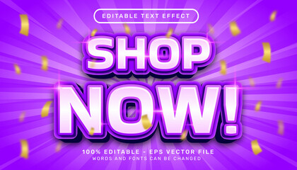 shop now 3d text effect and editable text effect