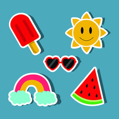 Summer time stickers