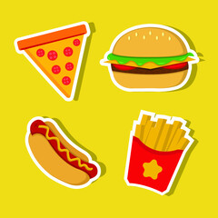 Fast food stickers