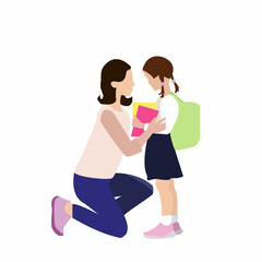 Mother's day greeting design.Mother with child