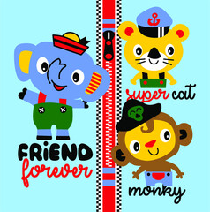 Animal friends cartoon vector design