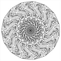 Mandala. Coloring. Vector