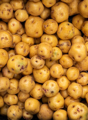 Solanum phureja - Organic Criollo potato in the traditional Colombian market