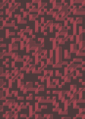 Implementation of Edward Zajec’s “Il Cubo” from 1971. Essentially a Truchet tile set of 8 tiles and rules for placement art illustration