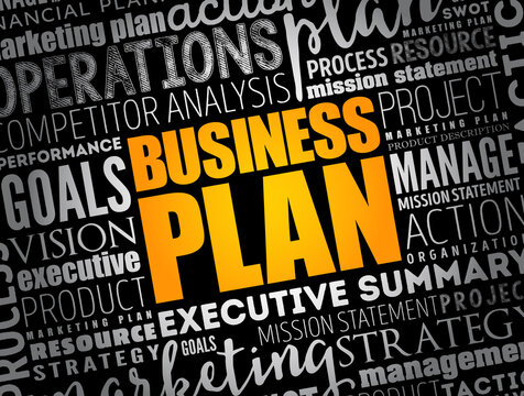 Business Plan word cloud collage, business concept background