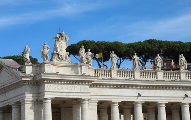 Vatican City, VA, Vatican - August 18, 2020: Famous Landmark called COLONNATO of Bernini Architect...