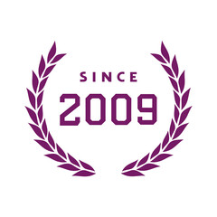 Since 2009 emblem - obrazy, fototapety, plakaty