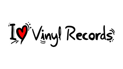 I love Vinyl Records message