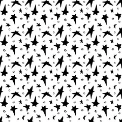 Ink drawn Abstract pattern of simple lines, dots, dashes, waves, circles. monochrome simple background for cards, invitations, posters, backgrounds, business cards, scrapbooking, notepads, textiles, 