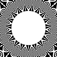 Abstract geometric circle pattern with 3D illusion effect.