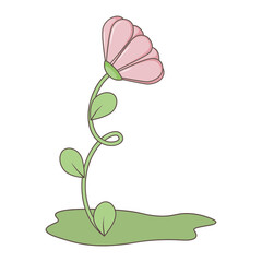 stylized pink flower