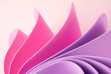 Pink and violet abstract shapes on a pastel pink background. Corporate colorful soft wallpaper