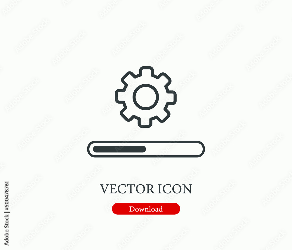 Poster software update vector icon. editable stroke. symbol in line art style for design, presentation, web