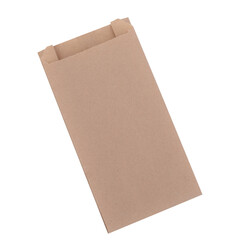 dark paper bag on white background