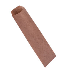 dark paper bag on white background