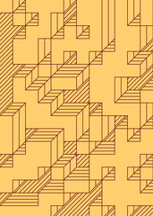 Implementation of Edward Zajec’s “Il Cubo” from 1971. Essentially a Truchet tile set of 8 tiles and rules for placement art illustration