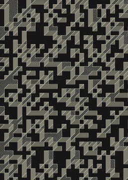 Implementation of Edward Zajec&rsquo;s &ldquo;Il Cubo&rdquo; from 1971. Essentially a Truchet tile set of 8 tiles and rules for placement art illustration