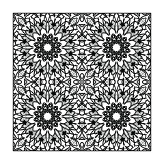 Mandala seamless pattern floral ornament.
