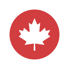 Maple leaf vector icon. Canada national symbol. Canadian element.