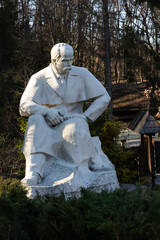 Monument to Taras Shevchenko at the entrance to Shevchenkivsky grove in Lviv. Ukraine