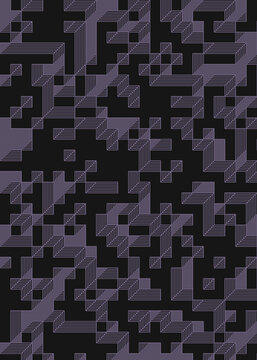 Implementation of Edward Zajec&rsquo;s &ldquo;Il Cubo&rdquo; from 1971. Essentially a Truchet tile set of 8 tiles and rules for placement art illustration