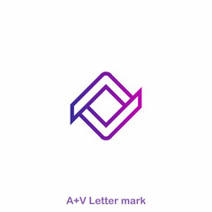 AV modern logo design