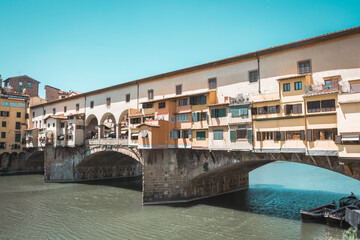 Around the Ponte Vechio, Florence, Italy - 09.07.2021