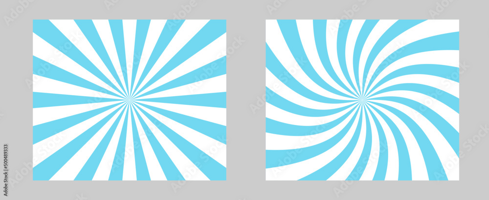 Poster solar explosion sun burst effect. vector sunburst wallpaper. blue color burst set of 2 sun rays back