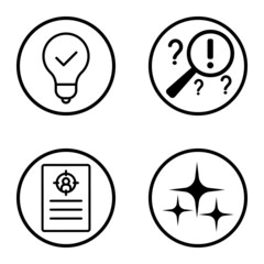 Circles1-2 Flat Icon Set Isolated On White Background