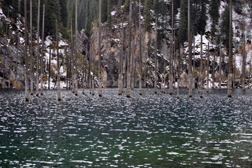Kazakhstan. The Lake Kaindy.