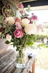 bouquet of roses in a vase