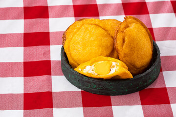 Egg Arepa - Colombian Street Fried Food