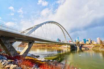 Iconic Walterdale Bridge in Edmonton, the Capital City of Alberta, Canada