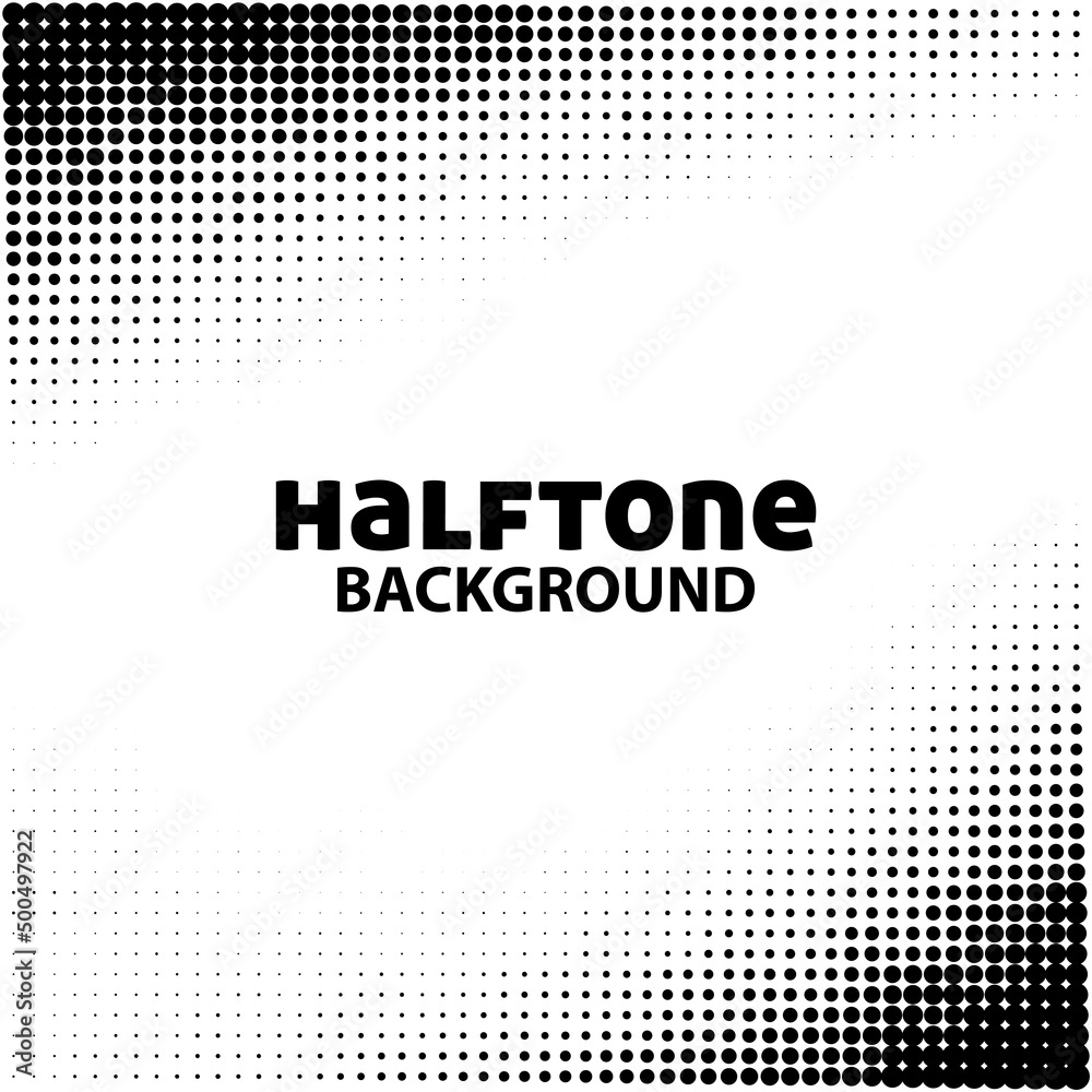 Poster simple black and white halftone background. vector graphics