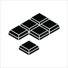 Chocolate icon. High quality black outline pictogram for web site design. Vector illustration on a white background.