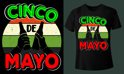 Cinco De Mayo Mexican Annual Victory Celebration Day Vintage T-Shirt Design