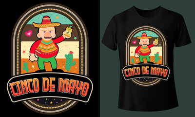 Cinco De Mayo Mexican Annual Victory Celebration Day Vintage T-Shirt Design