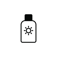 Sunblock, Sunscreen, Lotion, Summer Solid Line Icon Vector Illustration Logo Template. Suitable For Many Purposes.