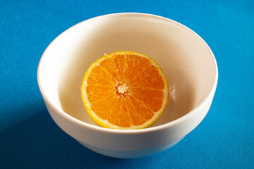 orange on a plate