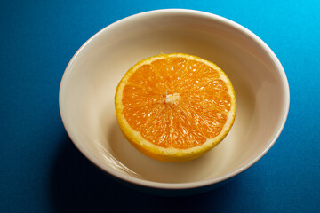 orange on a plate