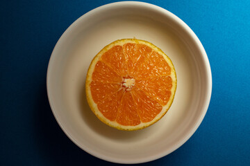 orange on a plate
